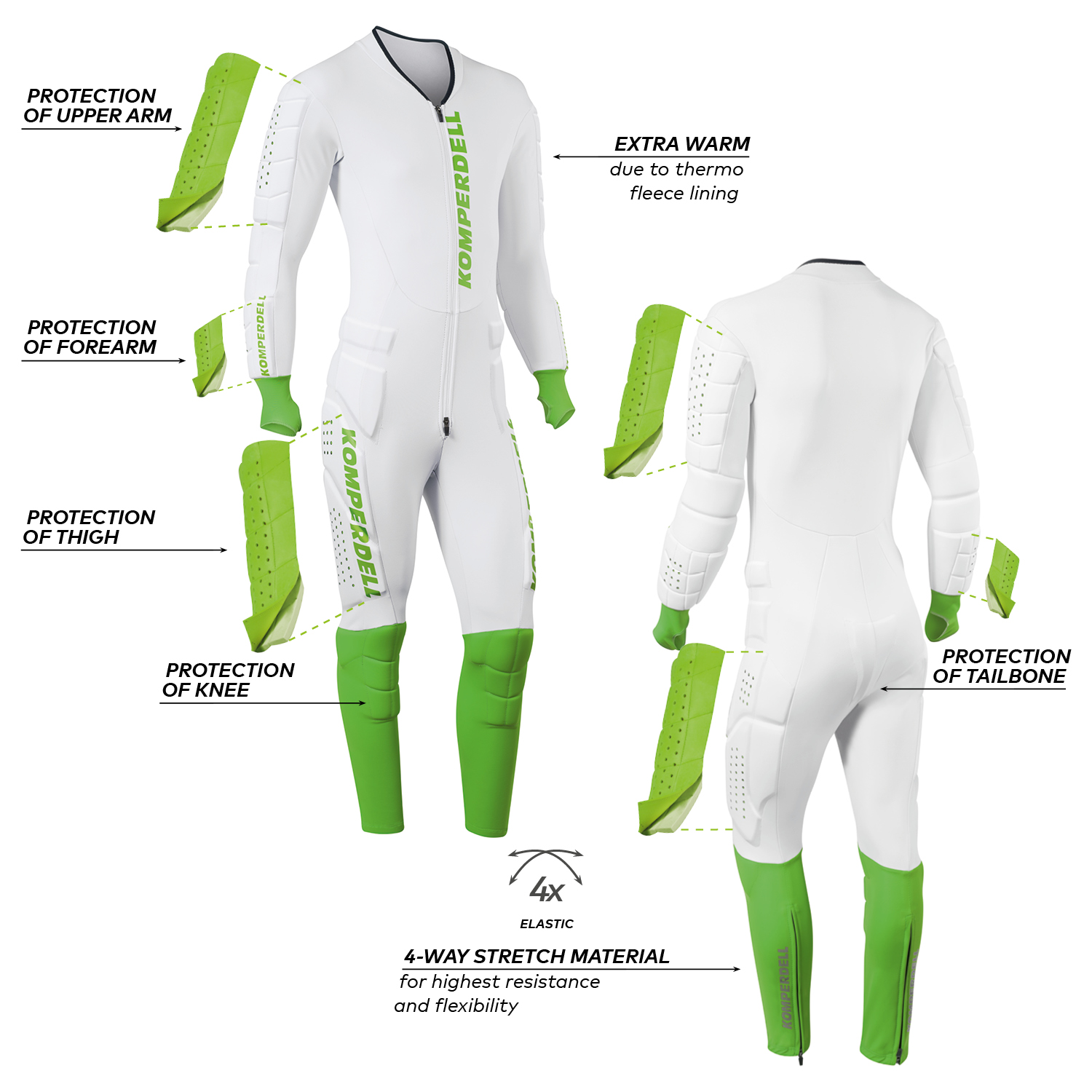 Slalom Race Suit white