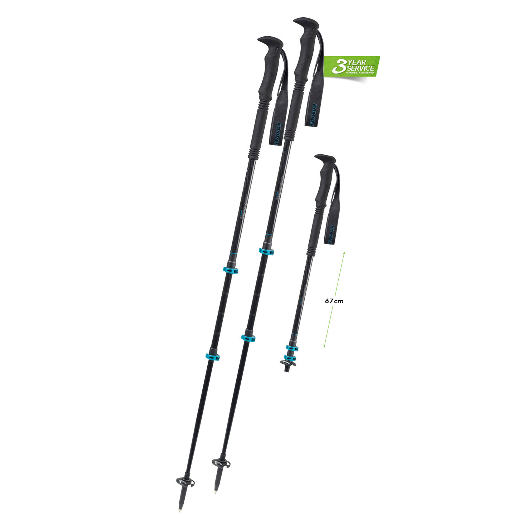 Trekkingstock Wanderstock Komperdell C3 Carbon PRO Power Lock Tourenstock Ski 